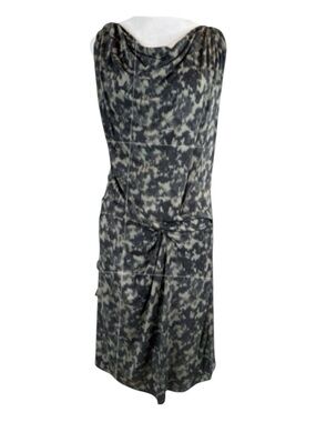 MICHAEL MICHAEL KORS Sleeveless Cowl Neck, Ruched Center Midi Dress, Size M.